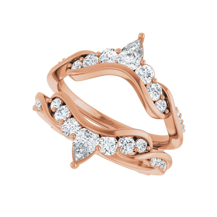 14K Rose Gold 1 1/8 CTW Lab-Grown Diamond Ring Guard