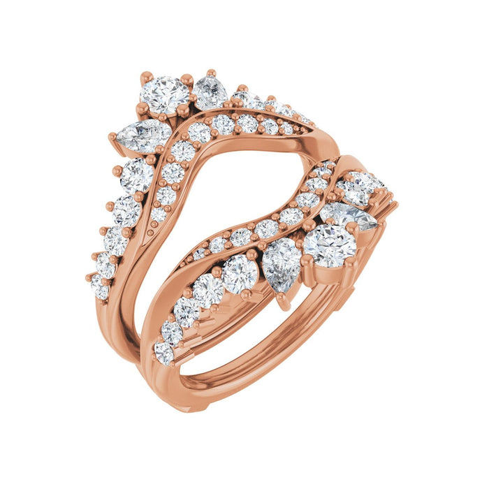 14K Rose Gold 1 5/8 CTW Lab-Grown Diamond Ring Guard