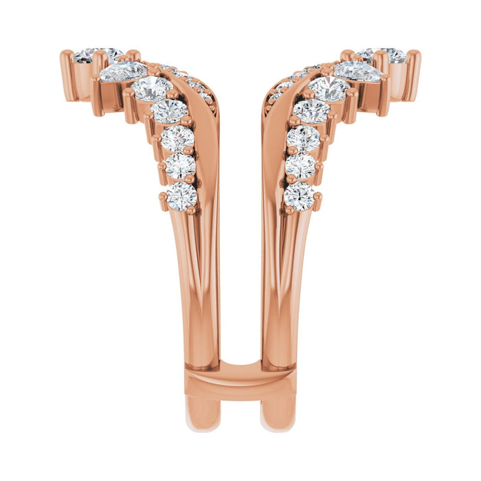14K Rose Gold 1 5/8 CTW Lab-Grown Diamond Ring Guard