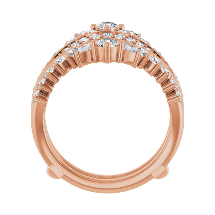 14K Rose Gold 1 5/8 CTW Lab-Grown Diamond Ring Guard