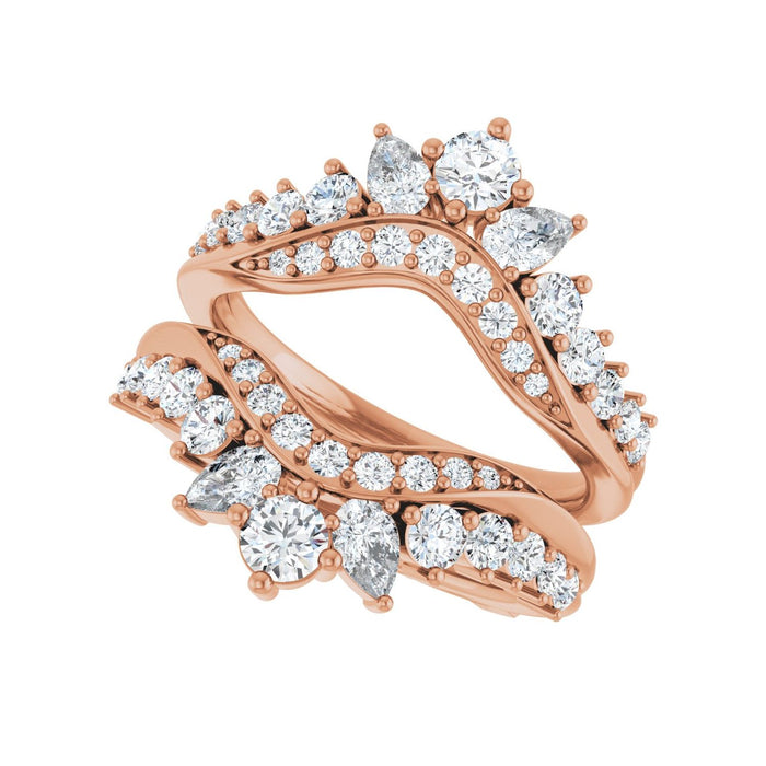 14K Rose Gold 1 5/8 CTW Lab-Grown Diamond Ring Guard