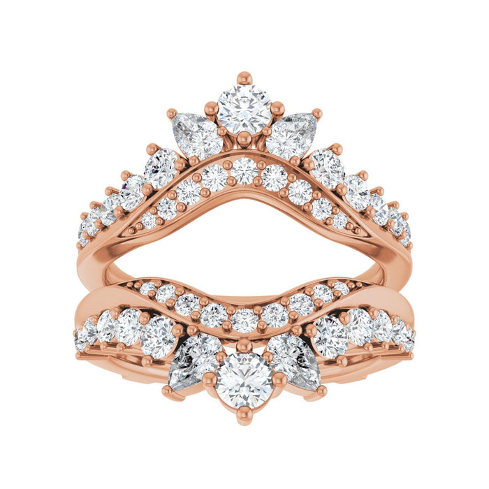 14K Rose Gold 1 5/8 CTW Lab-Grown Diamond Ring Guard