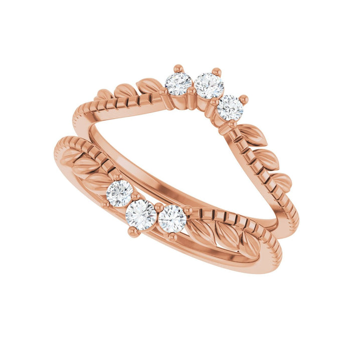 14K Rose Gold 1/3 CTW Lab-Grown Diamond Ring Guard
