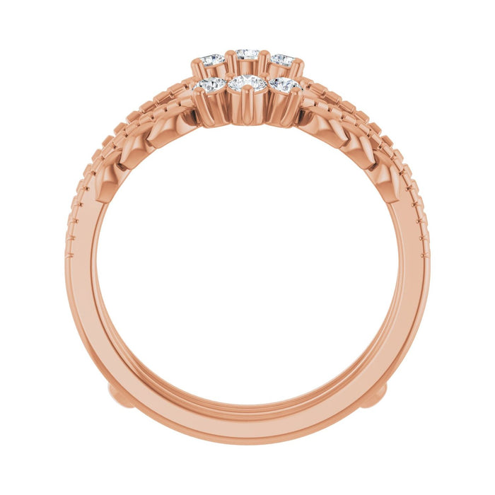 14K Rose Gold 1/3 CTW Lab-Grown Diamond Ring Guard