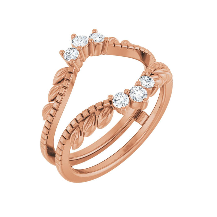 14K Rose Gold 1/3 CTW Lab-Grown Diamond Ring Guard