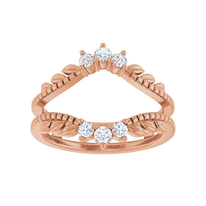 14K Rose Gold 1/3 CTW Lab-Grown Diamond Ring Guard
