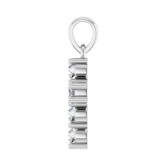 Platinum 1/3 CTW Lab-Grown Diamond Cross Pendant