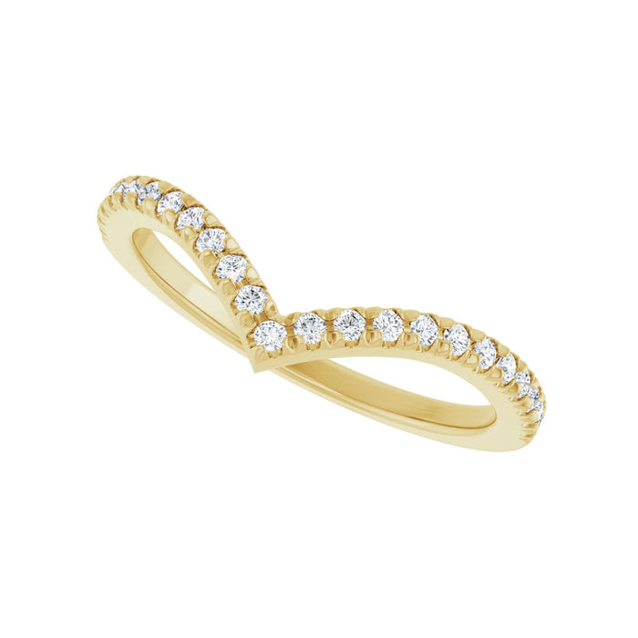 14K Yellow Gold 1/5 CTW Lab-Grown Diamond Contour Band