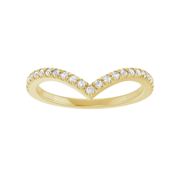 14K Yellow Gold 1/5 CTW Lab-Grown Diamond Contour Band