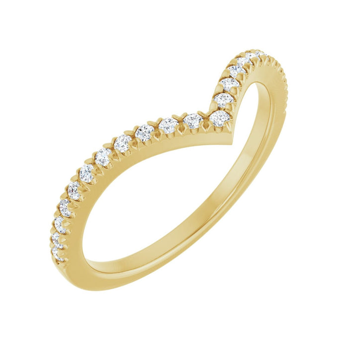 14K Yellow Gold 1/5 CTW Lab-Grown Diamond Contour Band