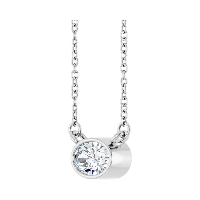 Sterling Silver 3/8 CT Lab-Grown Diamond 18" Necklace