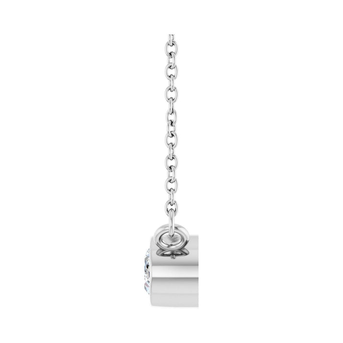 Sterling Silver 3/8 CT Lab-Grown Diamond 18" Necklace