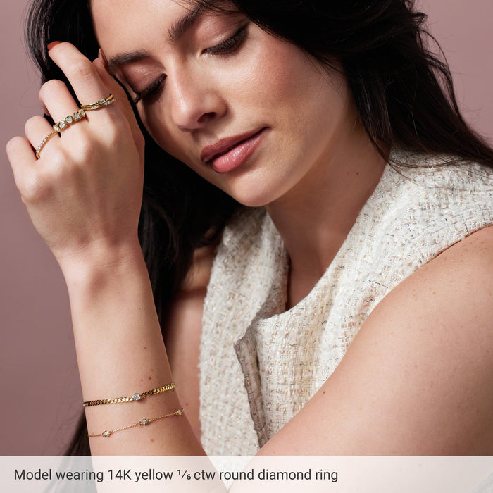14K Rose Gold 1/6 CTW Lab-Grown Diamond Stackable Ring