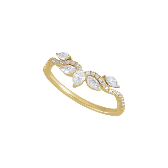 14K Yellow Gold 1/2 CTW Lab-Grown Diamond Contour Band