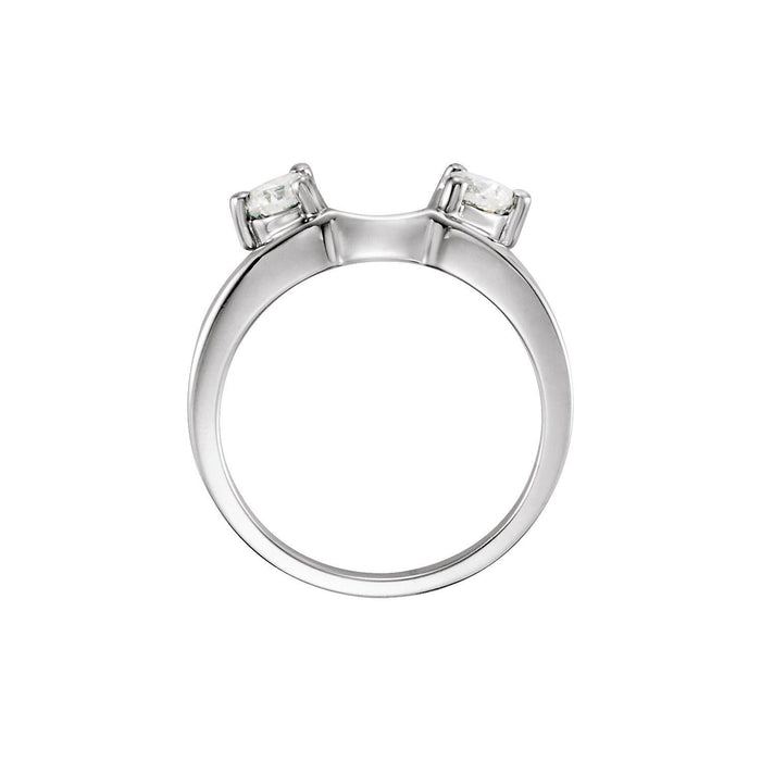 14K White Gold 1/2 CTW Lab Grown Diamond Wrap-Style Ring Enhancer