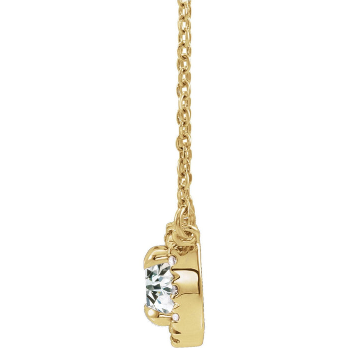 14K Yellow Gold 1/5 CTW Lab-Grown Diamond French-Set 16-18" Necklace