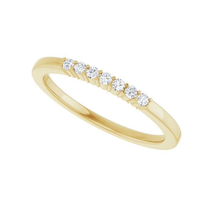 14K Yellow Gold 1/10 CTW Lab-Grown Diamond Anniversary Band