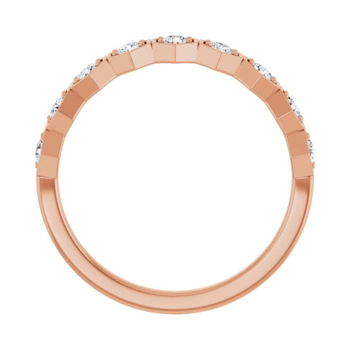 14K Rose Gold 3/8 CTW Lab-Grown Diamond Stackable Ring