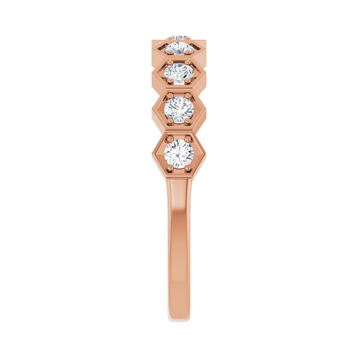 14K Rose Gold 3/8 CTW Lab-Grown Diamond Stackable Ring