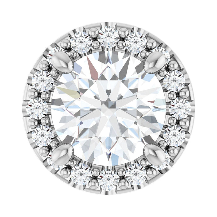 14K White Gold 5/8 CTW Lab-Grown Diamond Halo-Style Pendant