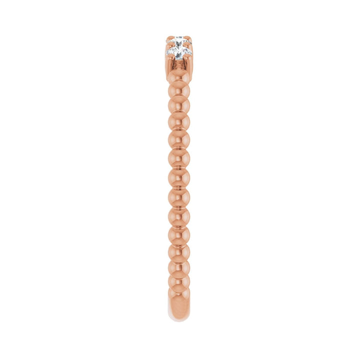 14K Rose Gold 1/6 CTW Lab-Grown Diamond Stackable Ring