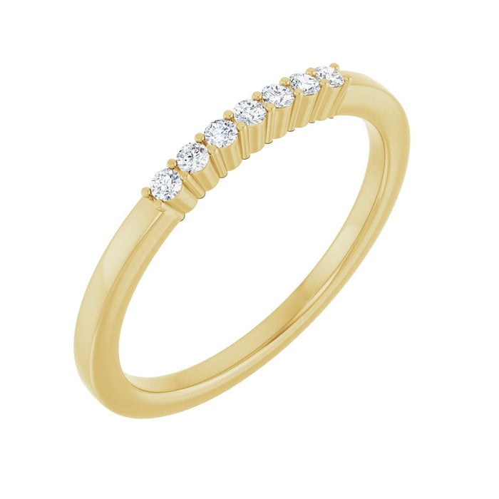 14K Yellow Gold 1/10 CTW Lab-Grown Diamond Anniversary Band
