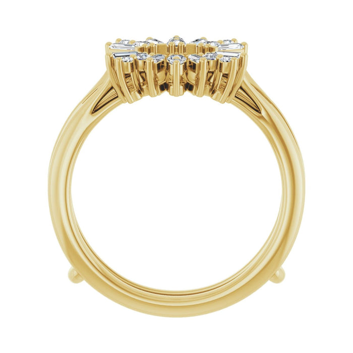 14K Yellow Gold 1/3 CTW Lab-Grown Diamond Art Deco Ring Guard