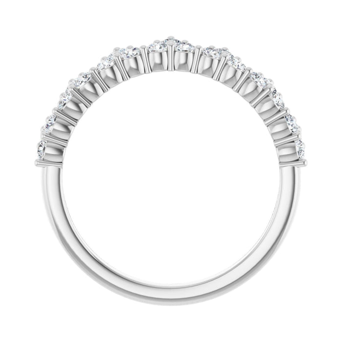 14K White Gold 5/8 CTW Lab-Grown Diamond Stackable Ring