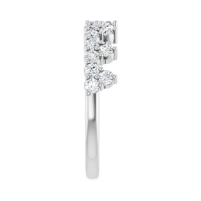 14K White Gold 5/8 CTW Lab-Grown Diamond Stackable Ring