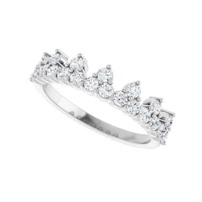14K White Gold 5/8 CTW Lab-Grown Diamond Stackable Ring