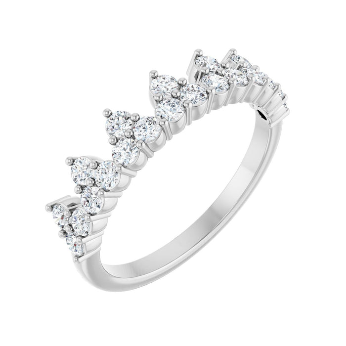14K White Gold 5/8 CTW Lab-Grown Diamond Stackable Ring