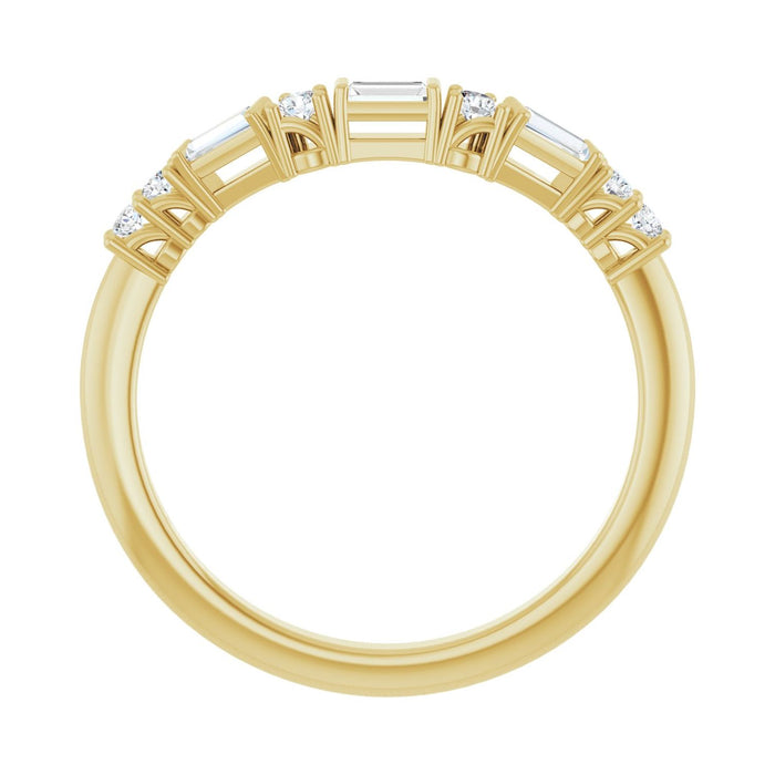 14K Yellow Gold 1/5 CTW Lab-Grown Diamond Contour Band