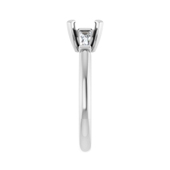 14K White Gold 7 mm Round 1/5 CTW Lab-Grown Diamond Semi-Set Engagement Ring