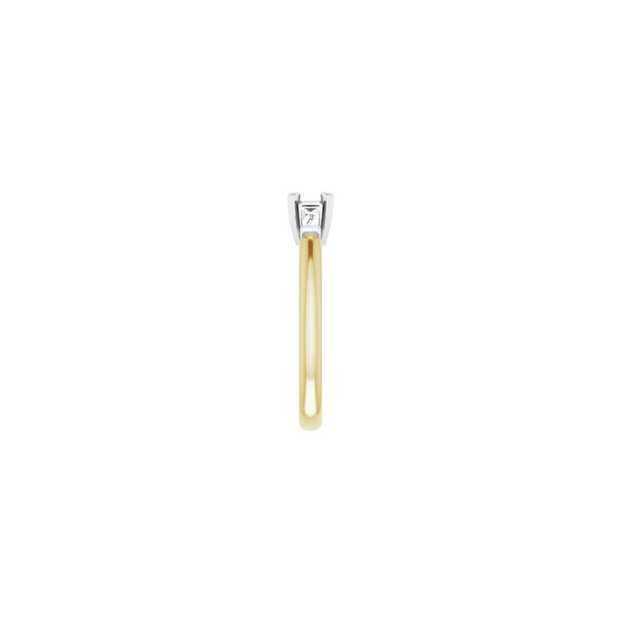 14K Yellow/White Gold 4.4 mm Round 1/5 CTW Lab-Grown Diamond Semi-Set Engagement Ring