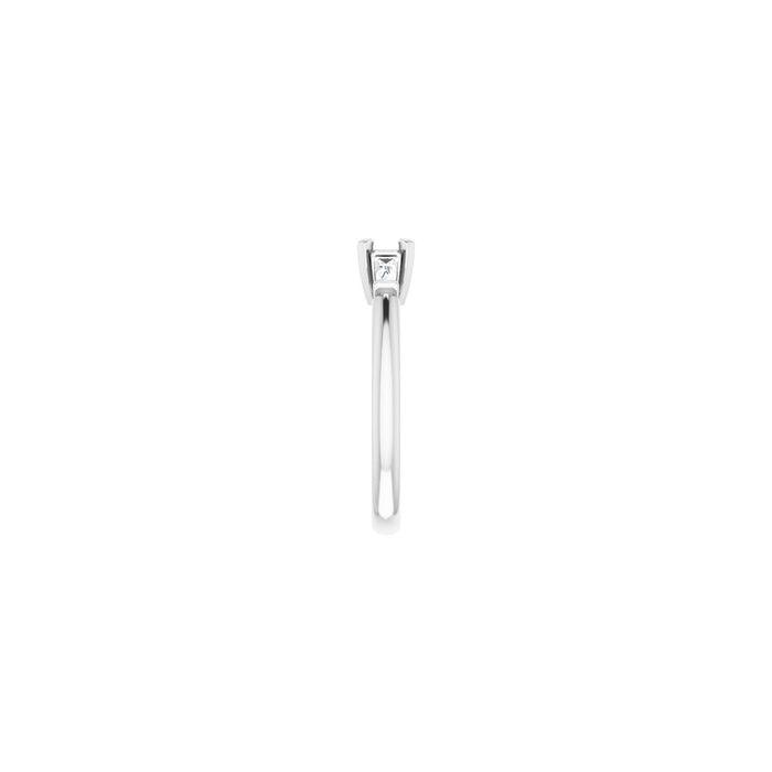 Platinum 4.4 mm Round 1/5 CTW Lab-Grown Diamond Semi-Set Engagement Ring