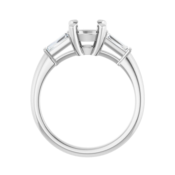 Platinum 7 mm Round 1/5 CTW Lab-Grown Diamond Semi-Set Engagement Ring