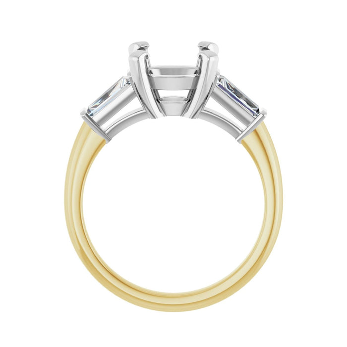 14K Yellow/White Gold 9 mm Round 1/2 CTW Lab-Grown Diamond Semi-Set Engagement Ring