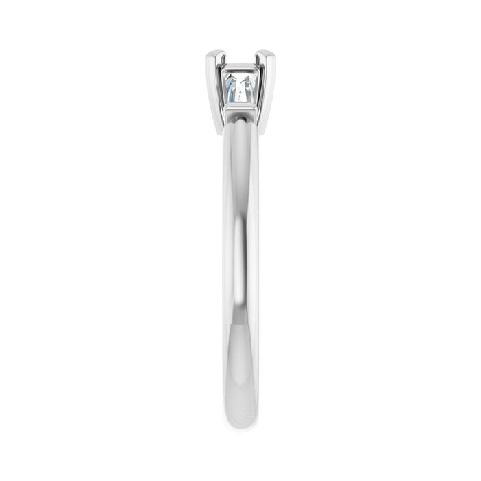 Platinum 4.1 mm Round 1/5 CTW Lab-Grown Diamond Semi-Set Engagement Ring
