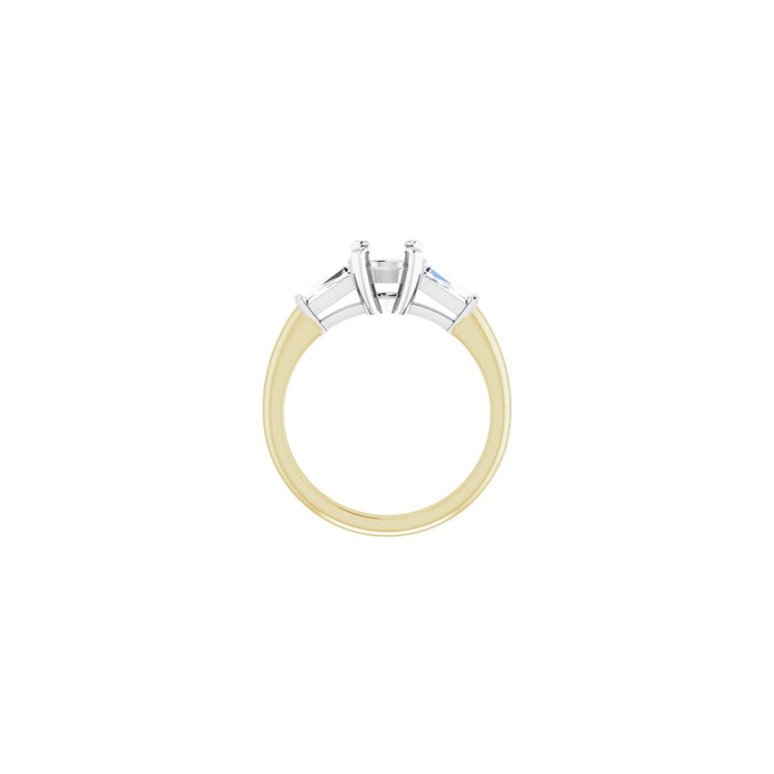 14K Yellow/White Gold 6 mm Round 1/5 CTW Lab-Grown Diamond Semi-Set Engagement Ring