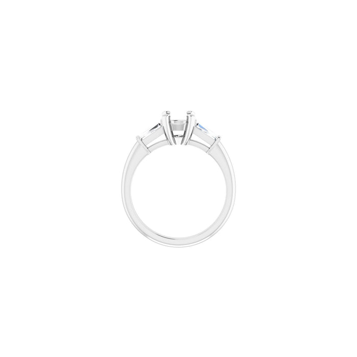 14K White Gold 6 mm Round 1/5 CTW Lab-Grown Diamond Semi-Set Engagement Ring