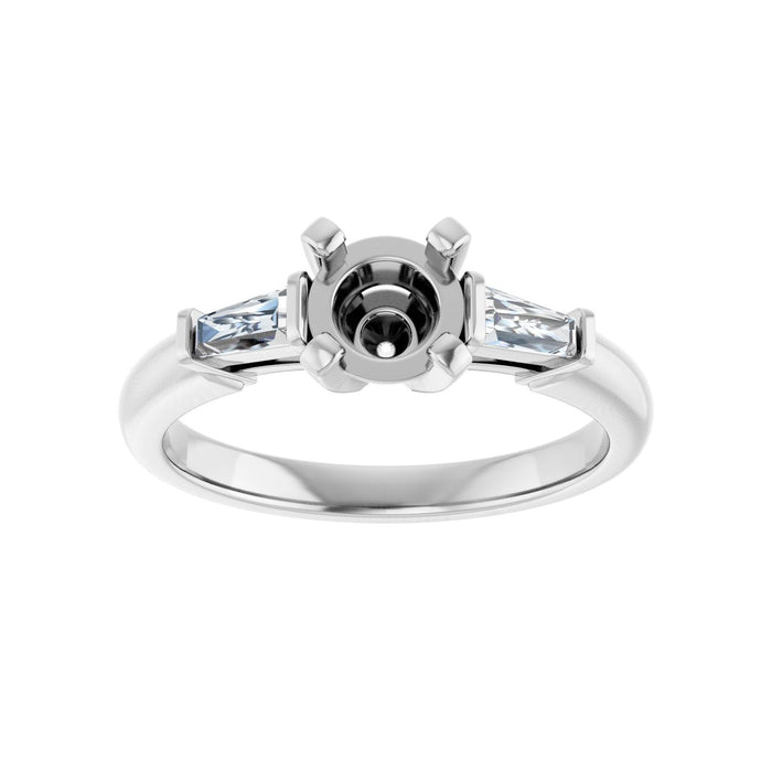 Platinum 5.8 mm Round 1/4 CTW Lab-Grown Diamond Semi-Set Engagement Ring