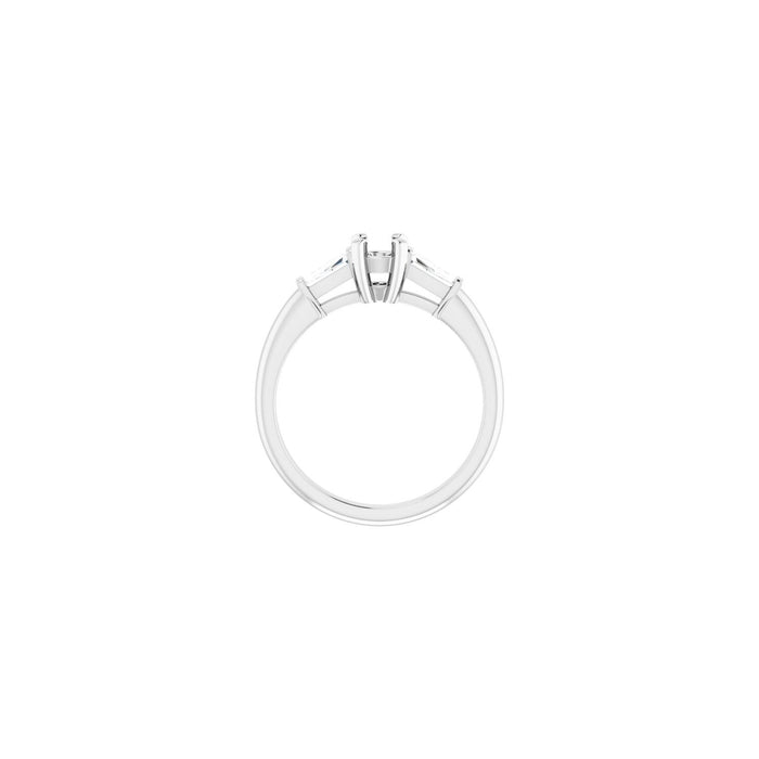14K White Gold 4.4 mm Round 1/5 CTW Lab-Grown Diamond Semi-Set Engagement Ring