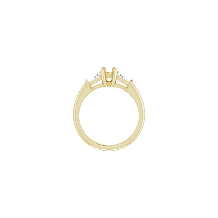 14K Yellow Gold 4.4 mm Round 1/5 CTW Lab-Grown Diamond Semi-Set Engagement Ring