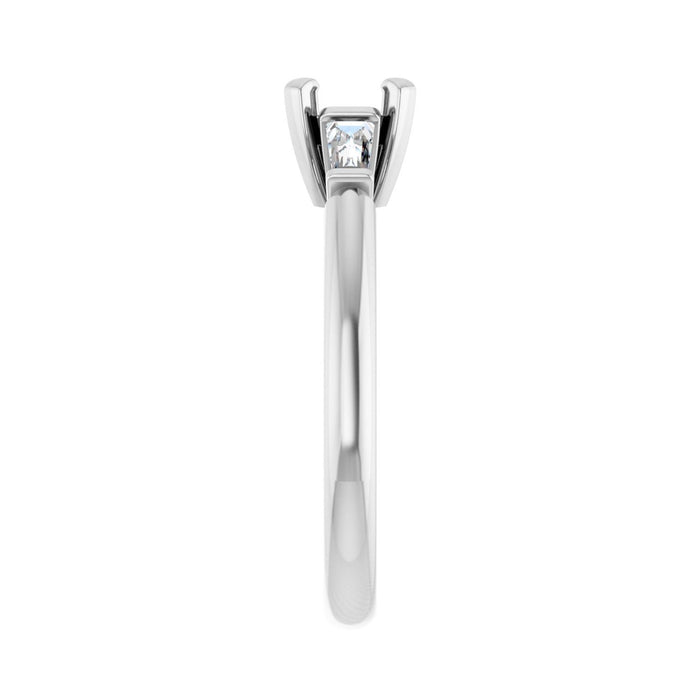 Platinum 5.8 mm Round 1/4 CTW Lab-Grown Diamond Semi-Set Engagement Ring