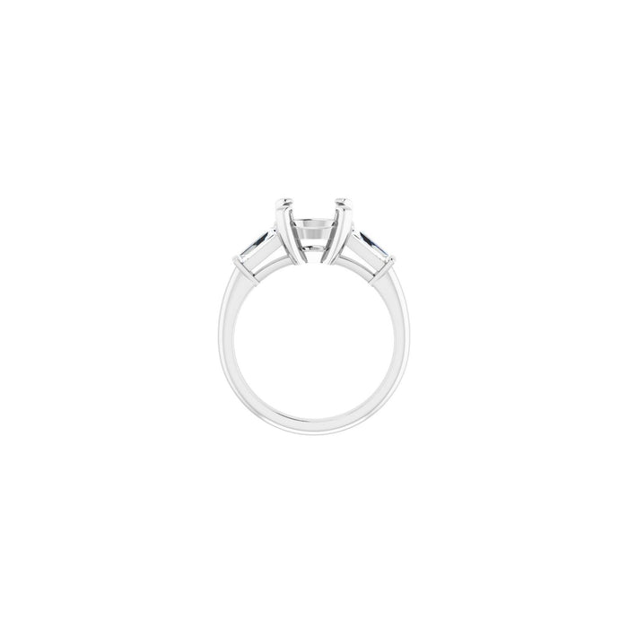 Platinum 8.8 mm Round 1/2 CTW Lab-Grown Diamond Semi-Set Engagement Ring
