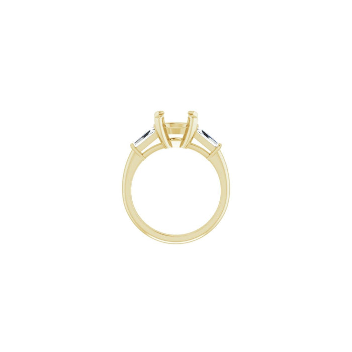 14K Yellow Gold 8.8 mm Round 1/2 CTW Lab-Grown Diamond Semi-Set Engagement Ring
