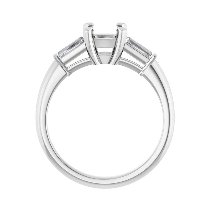 14K White Gold 6x6 mm Cushion 1/5 CTW Lab-Grown Diamond Semi-Set Engagement Ring