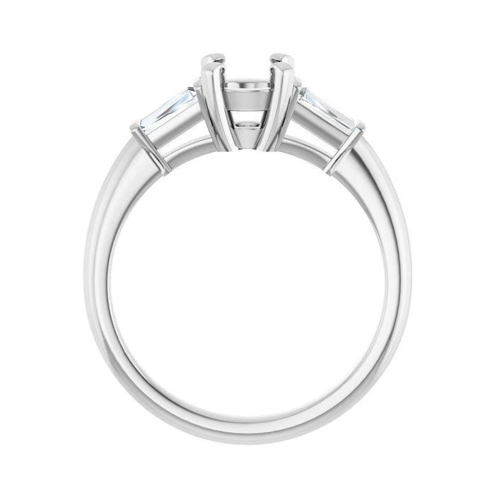 14K White Gold 5.8 mm Round 1/4 CTW Lab-Grown Diamond Semi-Set Engagement Ring