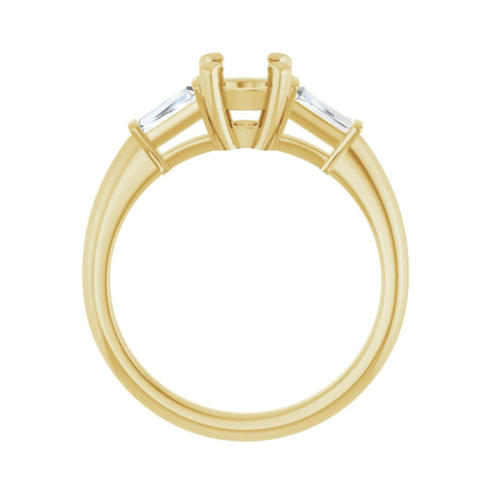 14K Yellow Gold 5.8 mm Round 1/4 CTW Lab-Grown Diamond Semi-Set Engagement Ring