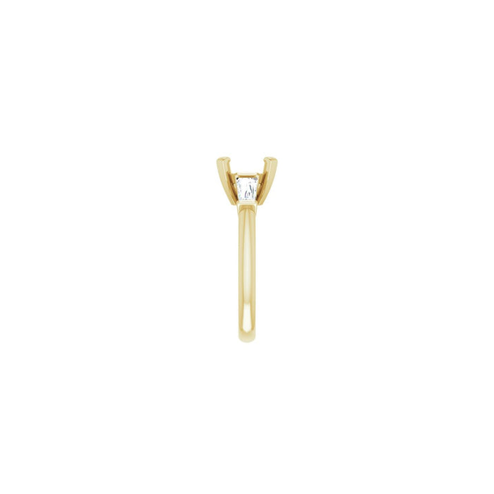 14K Yellow Gold 8.8 mm Round 1/2 CTW Lab-Grown Diamond Semi-Set Engagement Ring